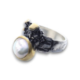bague argent nacre originale