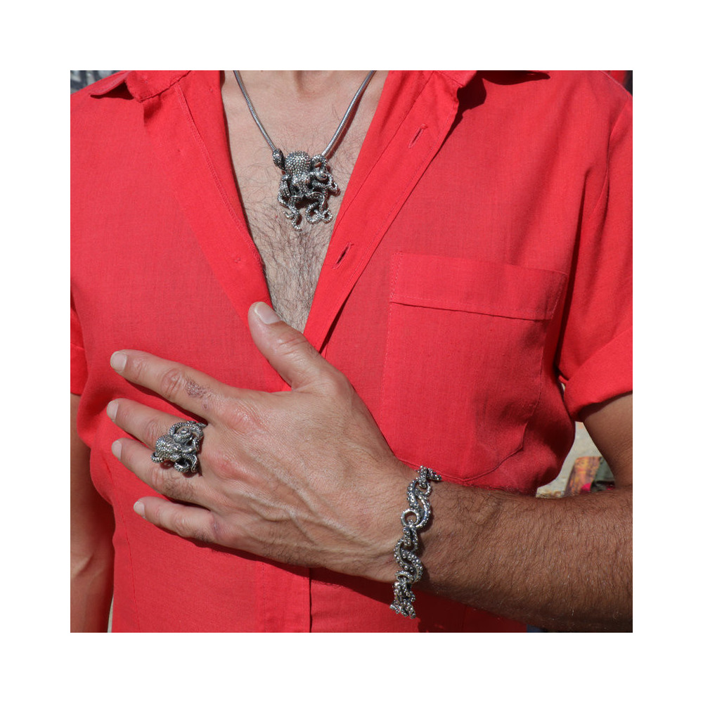 bracelet poulpe homme