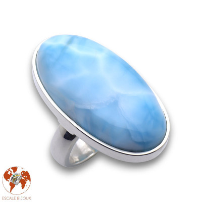 bague argent larimar
