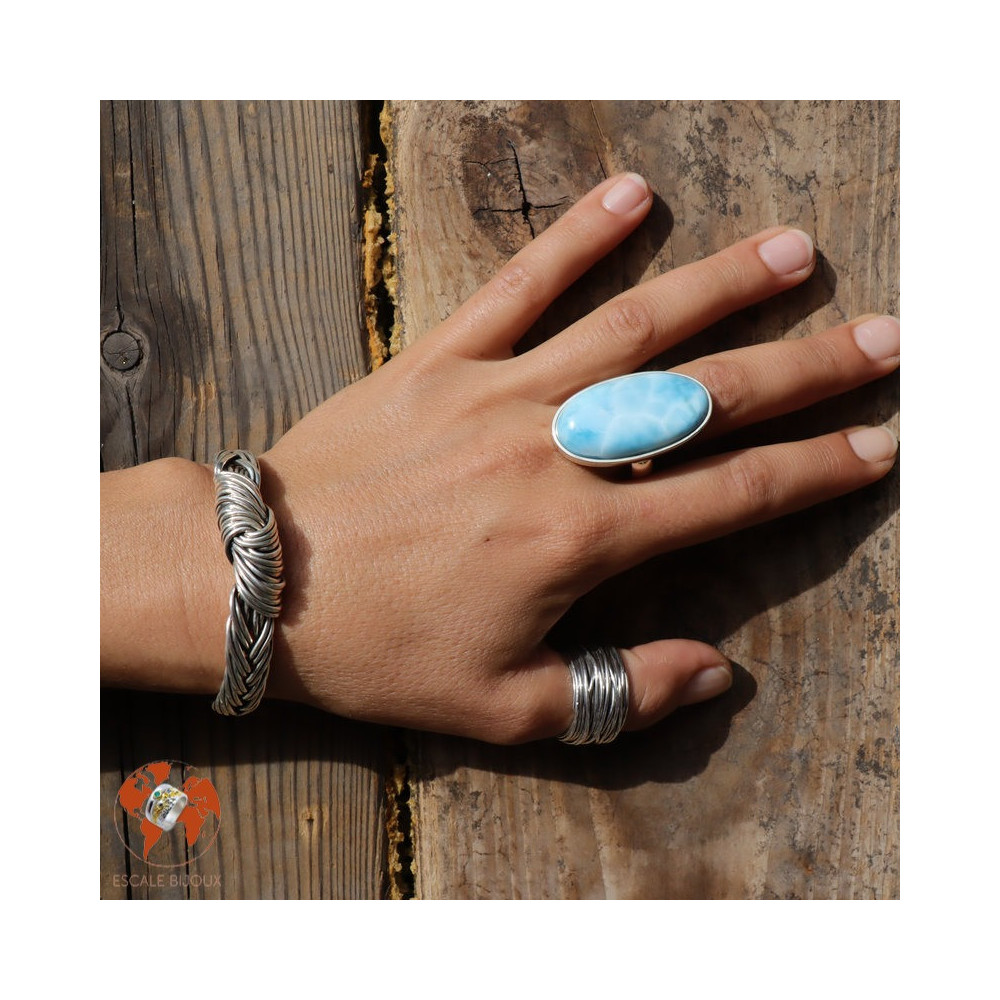 bague argent larimar femme