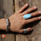bague argent larimar femme