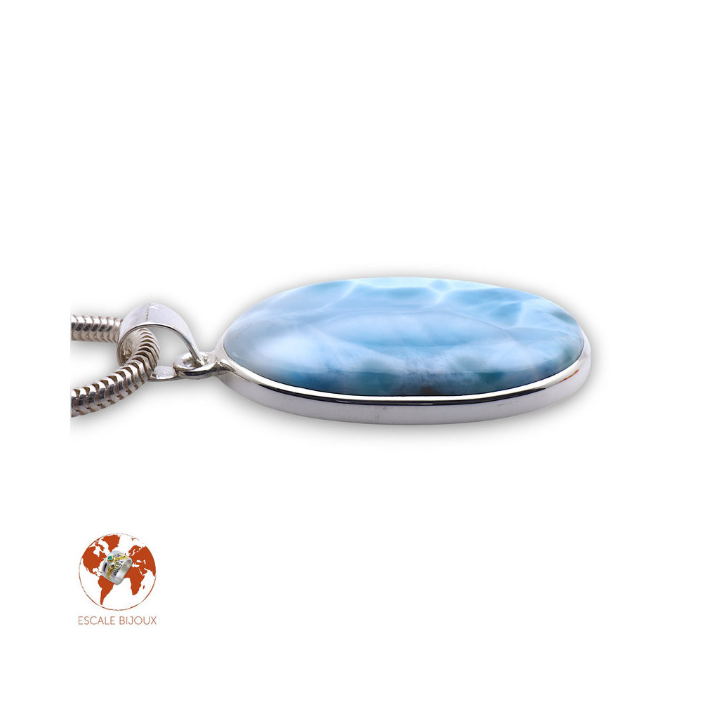 pendentif argent larimar