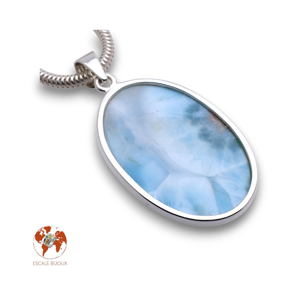 pendentif larimar argent