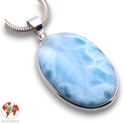 pendentif larimar argent femme