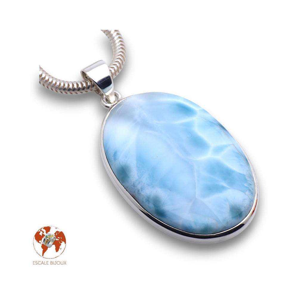 pendentif larimar argent femme