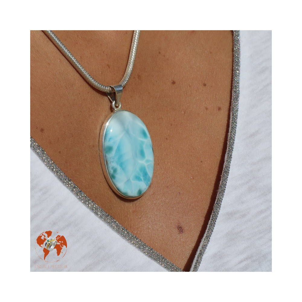 pendentif larimar argent 925