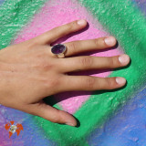 bague argent avec amethyste