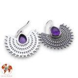 boucles d'oreilles améthyste