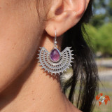 boucles d oreilles pierre améthyste