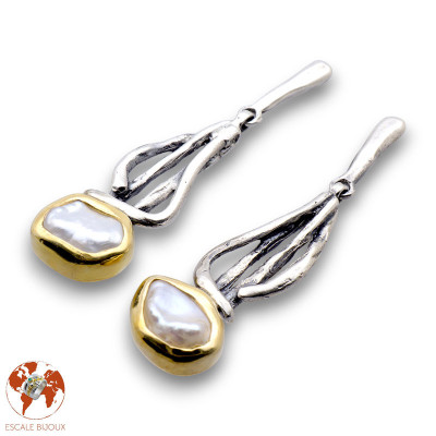 boucles d'oreilles nacre