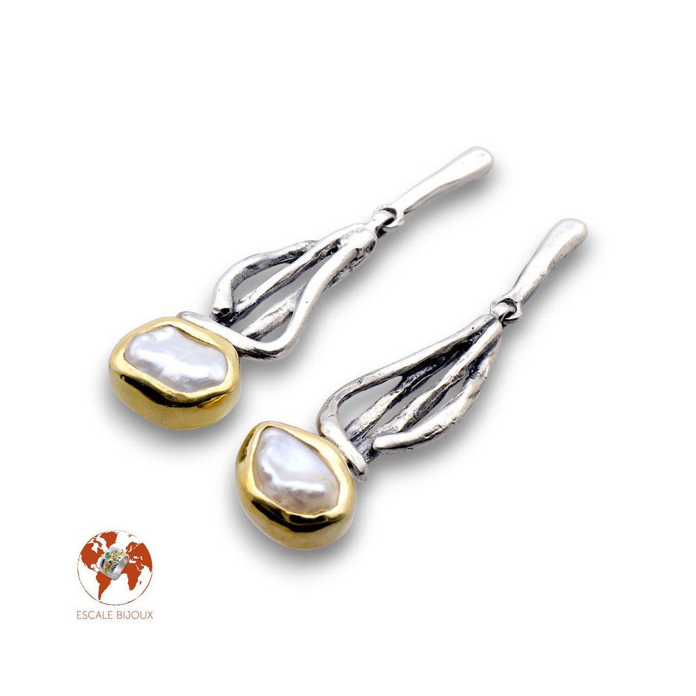 boucles d'oreilles nacre