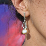 boucles d'oreilles nacre blanche