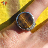 bague oeil du tigre homme