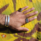 bague argent oeil de tigre