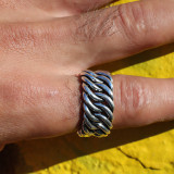 bague argent tressé homme