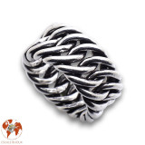 bague argent tressé