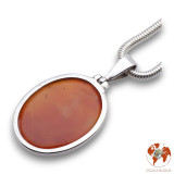 pendentif cornaline argent