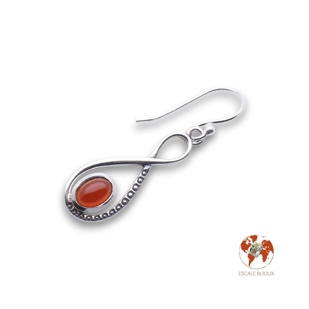 boucles d oreilles cornaline