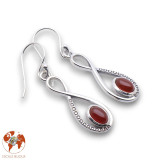 boucle d'oreille pierre cornaline