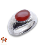 bague cornaline argent