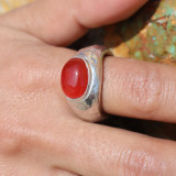 bague argent pierre cornaline
