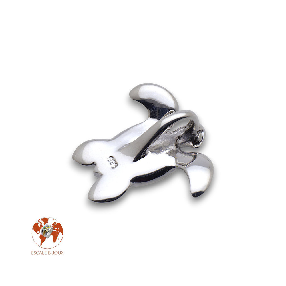 pendentif tortue argent