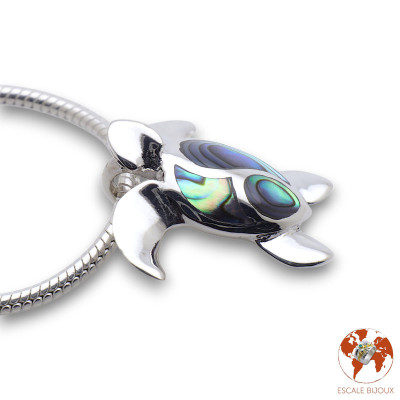 bijoux tortue abalone argent