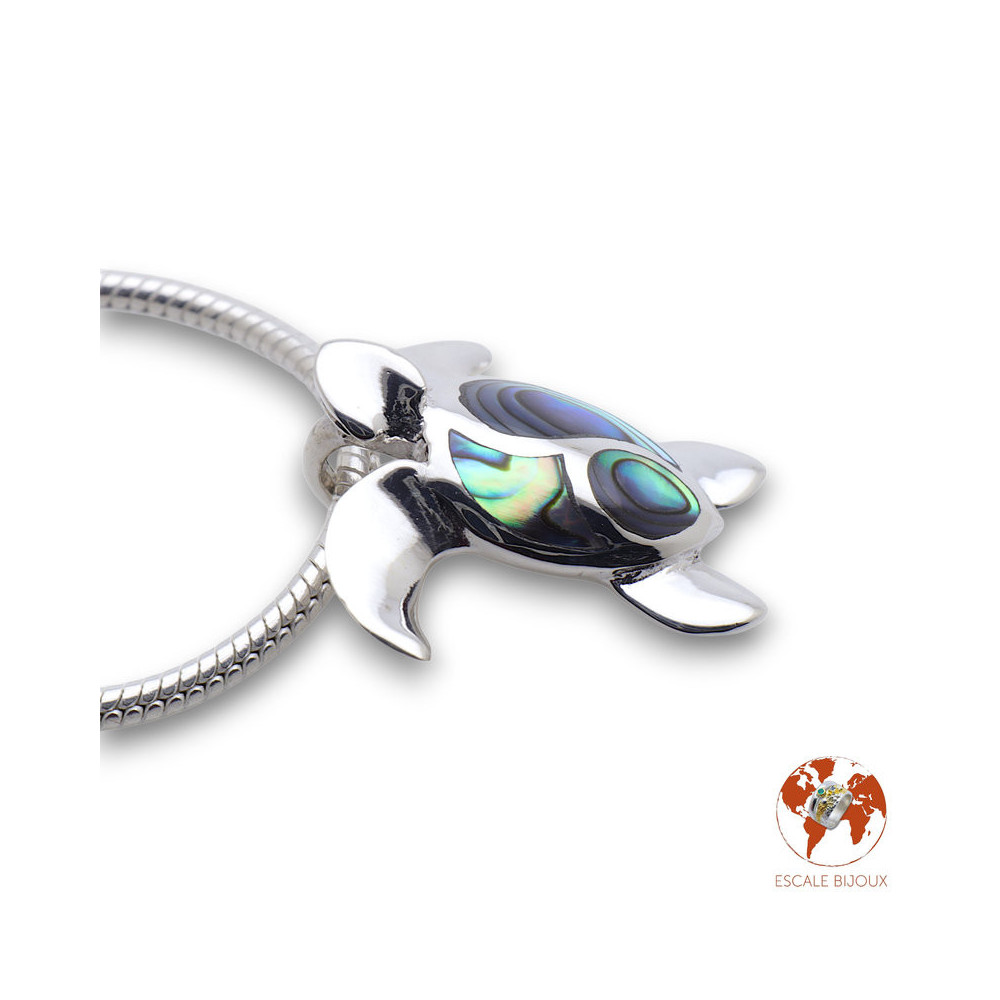 bijoux tortue abalone argent