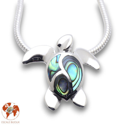 abalone turtle pendant
