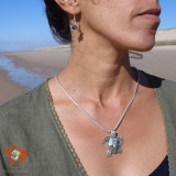 boucles d'oreilles tortue argent