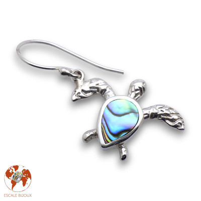 boucle d oreille tortue pendante