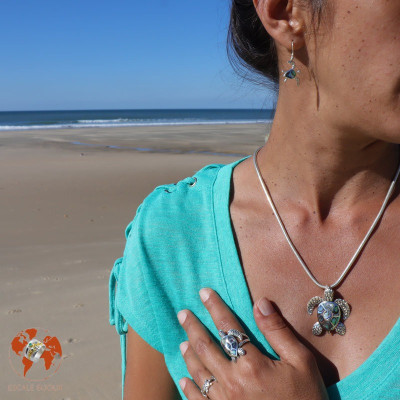 bague argent tortue