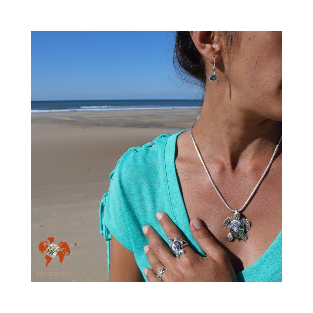 bague argent tortue