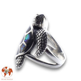 bague argent tortue nacre