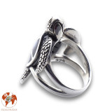 bague argent tortue nacre femme