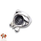 bague argent tortue nacre abalone
