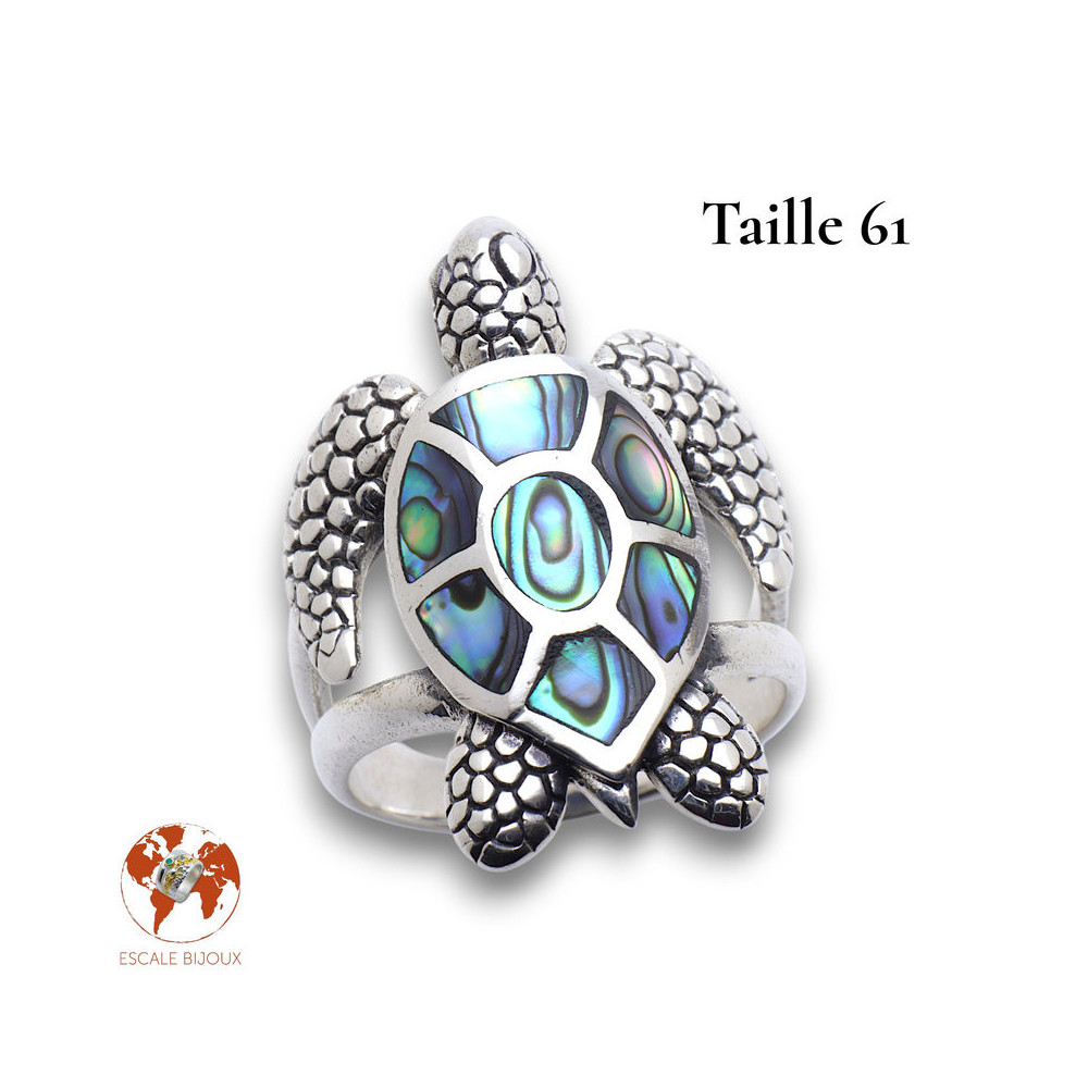 bague tortue abalone