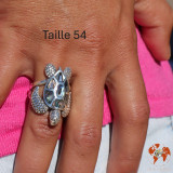 bague tortue abalone argent
