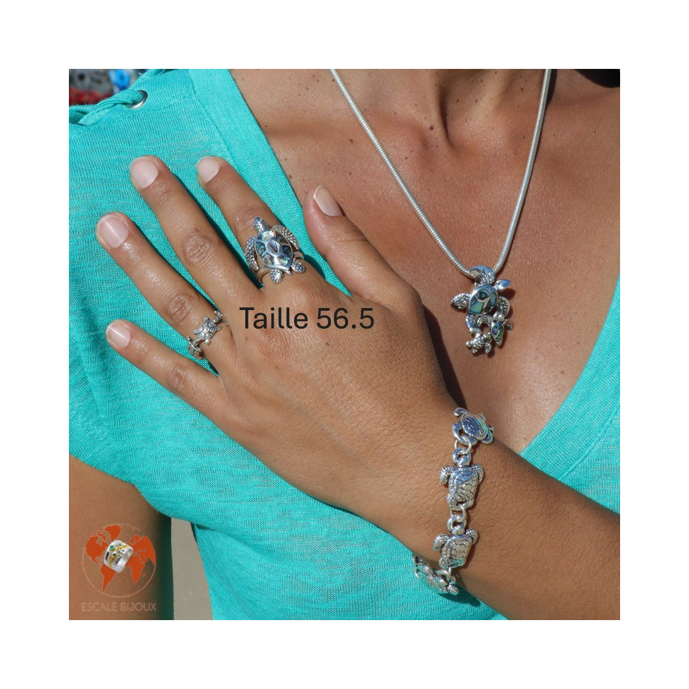 tortue bijoux argent femme