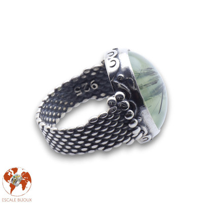 bague préhnite femme
