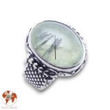 bague argent préhnite femme