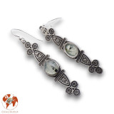 préhnite boucle d'oreille