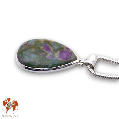 pendentif rubis fuchsite