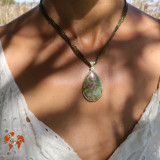 pendentif rubis fuchsite argent