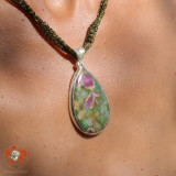 pendentif argent rubis fuchsite