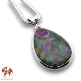pendentif argent avec rubis fuchsite argent femme