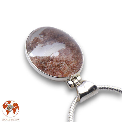 pendentif quartz lodolite argent