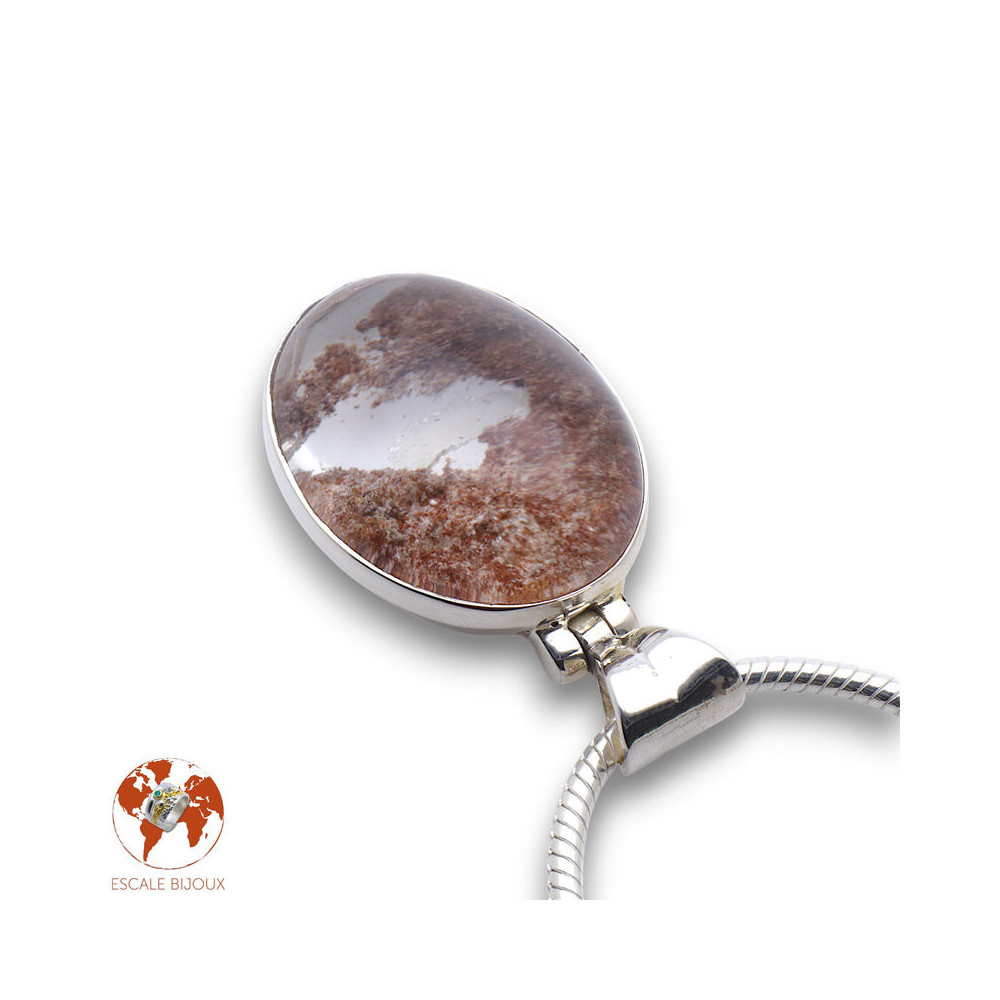pendentif quartz lodolite argent