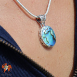 pendentif argent abalone