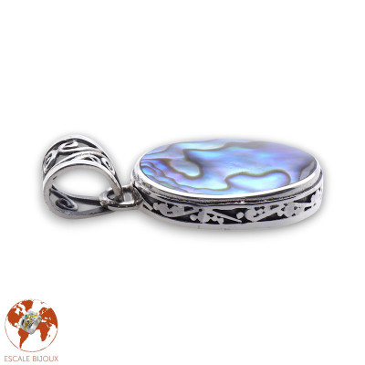 pendentif argent abalone femme